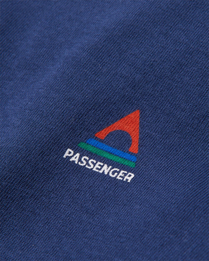 Classic Logo Recycled Cotton LS T-Shirt - Rich Navy - Flatlay
