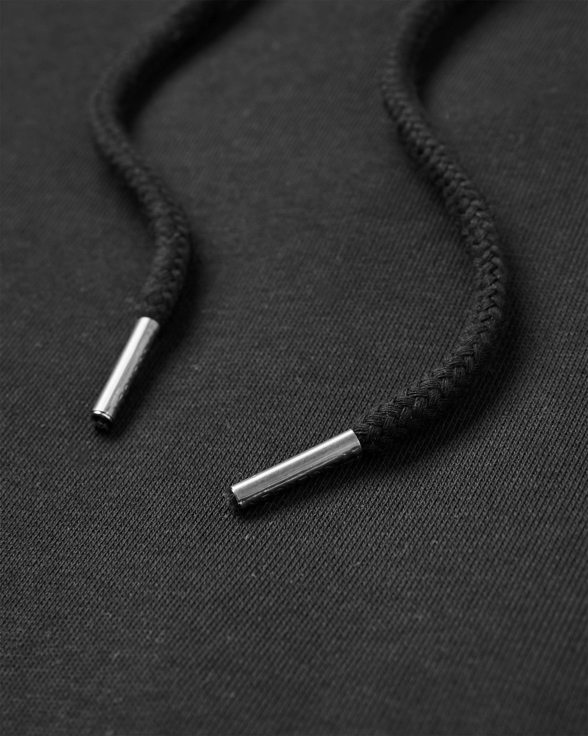 Snapshot Organic Cotton Relaxed Fit Hoodie - Black - Flatlay