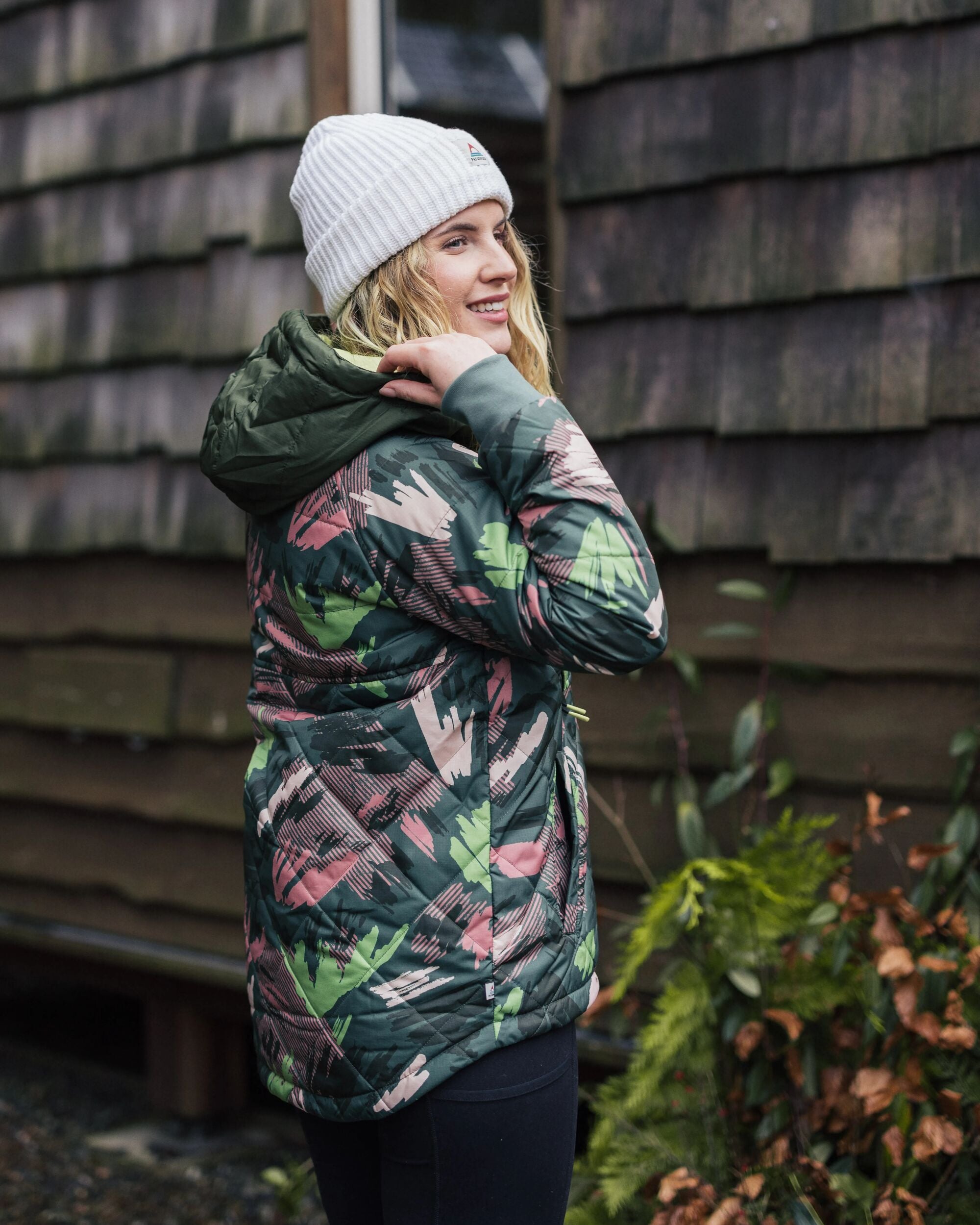 Ocean Recycled Insulated Anorak - Abstract Mountain Fir Tree - Lifestyle