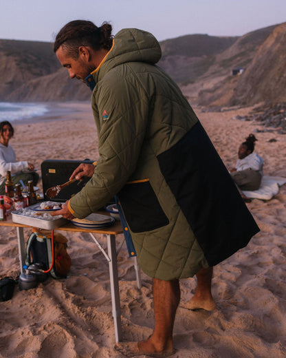 Campscape Recycled Fleece Lined Parka - Black/Khaki - Lifestyle - Male