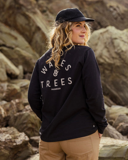 Penida Recycled Cotton LS T-Shirt - Black - Lifestyle