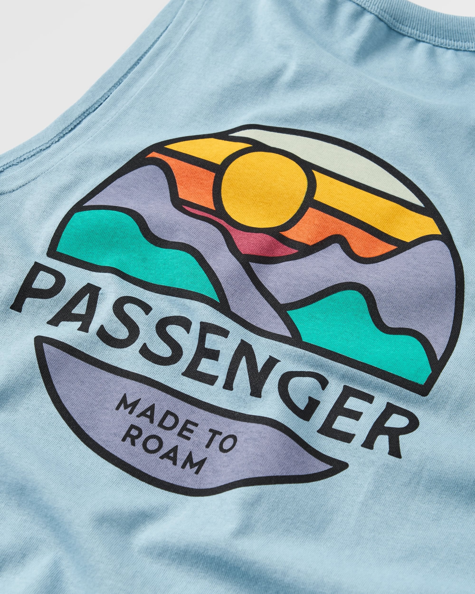 Laidback Recycled Cotton Vest - Faded Denim - Flatlay