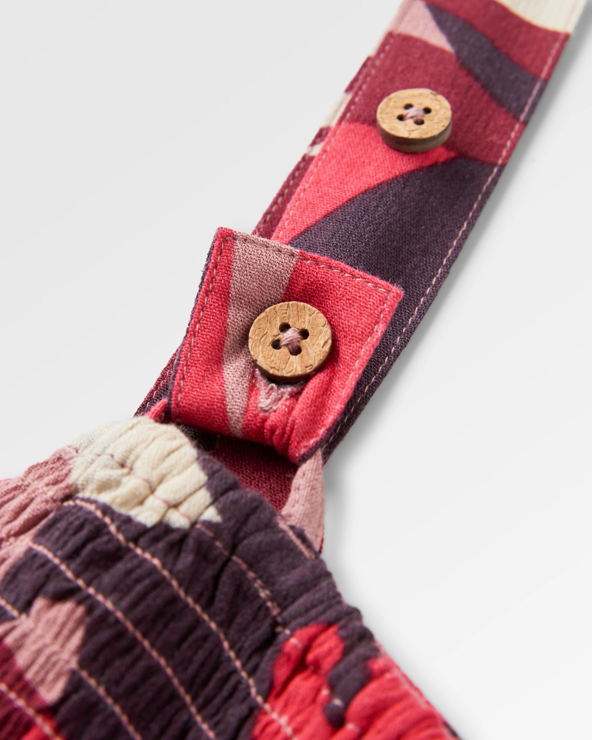 Soleis Woven Maxi Dress - Mountain Foliage Cranberry - Flatlay