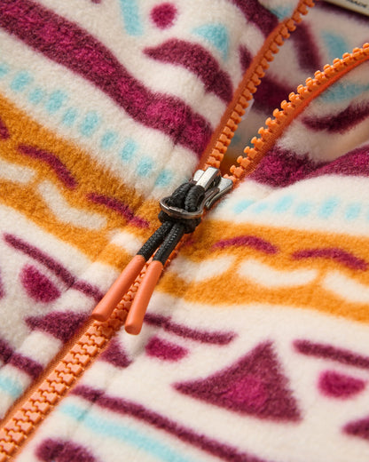 Ayla Recycled Micro Polartec® Fleece - Geo Tracks Birch - Flatlay