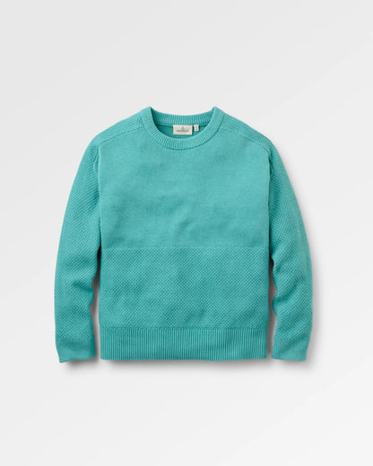Cove Knitted Jumper - Pacific Green - Flatlay