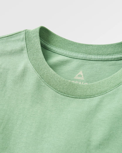 Laidback Recycled Cotton Relaxed Fit T-Shirt - Stem Green - Flatlay