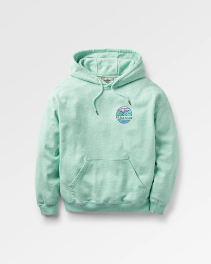 Laidback Organic Cotton Hoodie - Aqua Marl - Flatlay