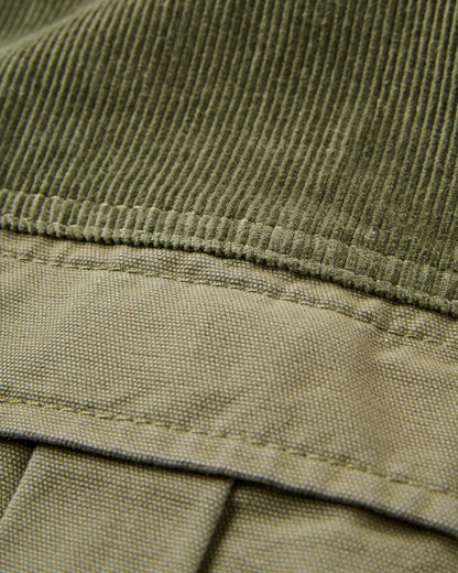 Nomad Corduroy Overshirt - Dusty Olive - Flatlay