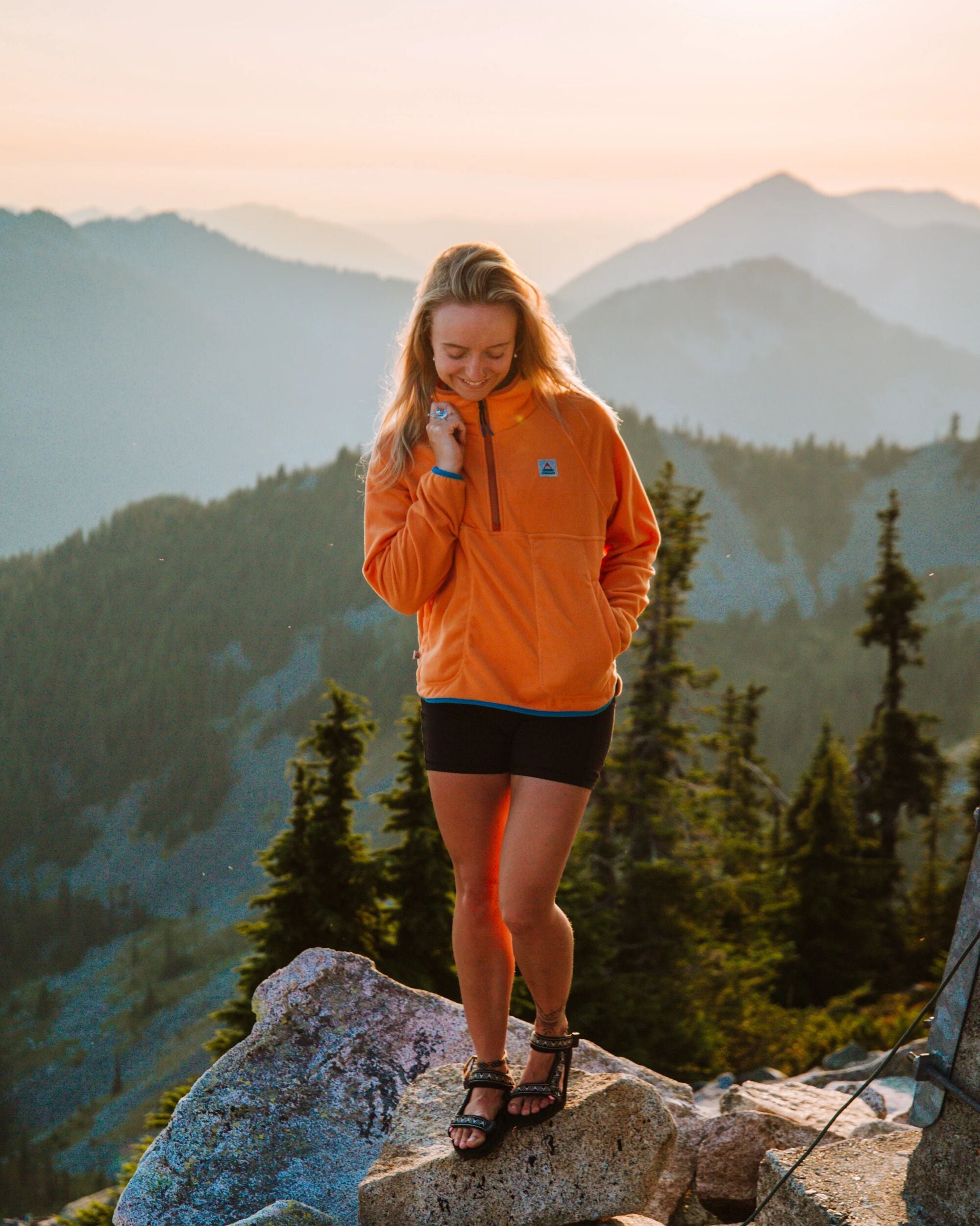 Sorrel Recycled Polar Fleece - Apricot - Lifestyle