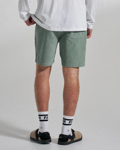 Drifter Cord Short - Pistachio - Studio Model
