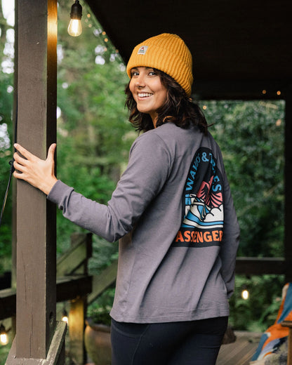 Waves & Trees Recycled LS T-Shirt - Charcoal - Lifestyle