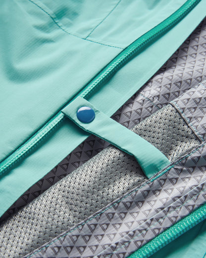 Trailscape Light Women's Recycled Waterproof Jacket - Aqua - Flatlay