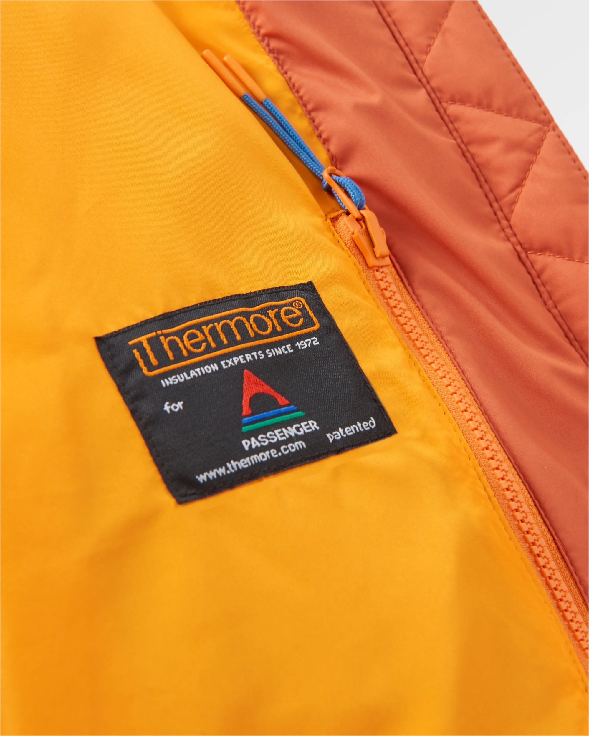 Singletrack Recycled Thermore® Insulated Jacket - Burnt Orange - Flatlay
