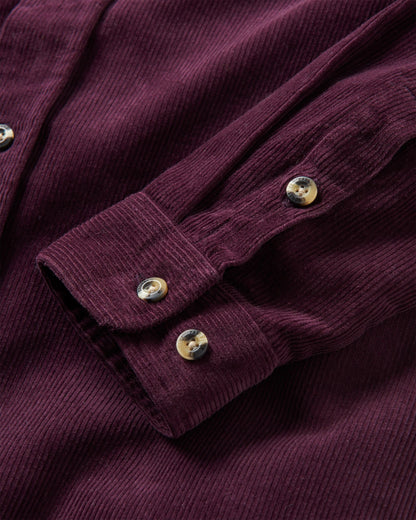 Backcountry Cord Shirt - Deep Plum - Flatlay