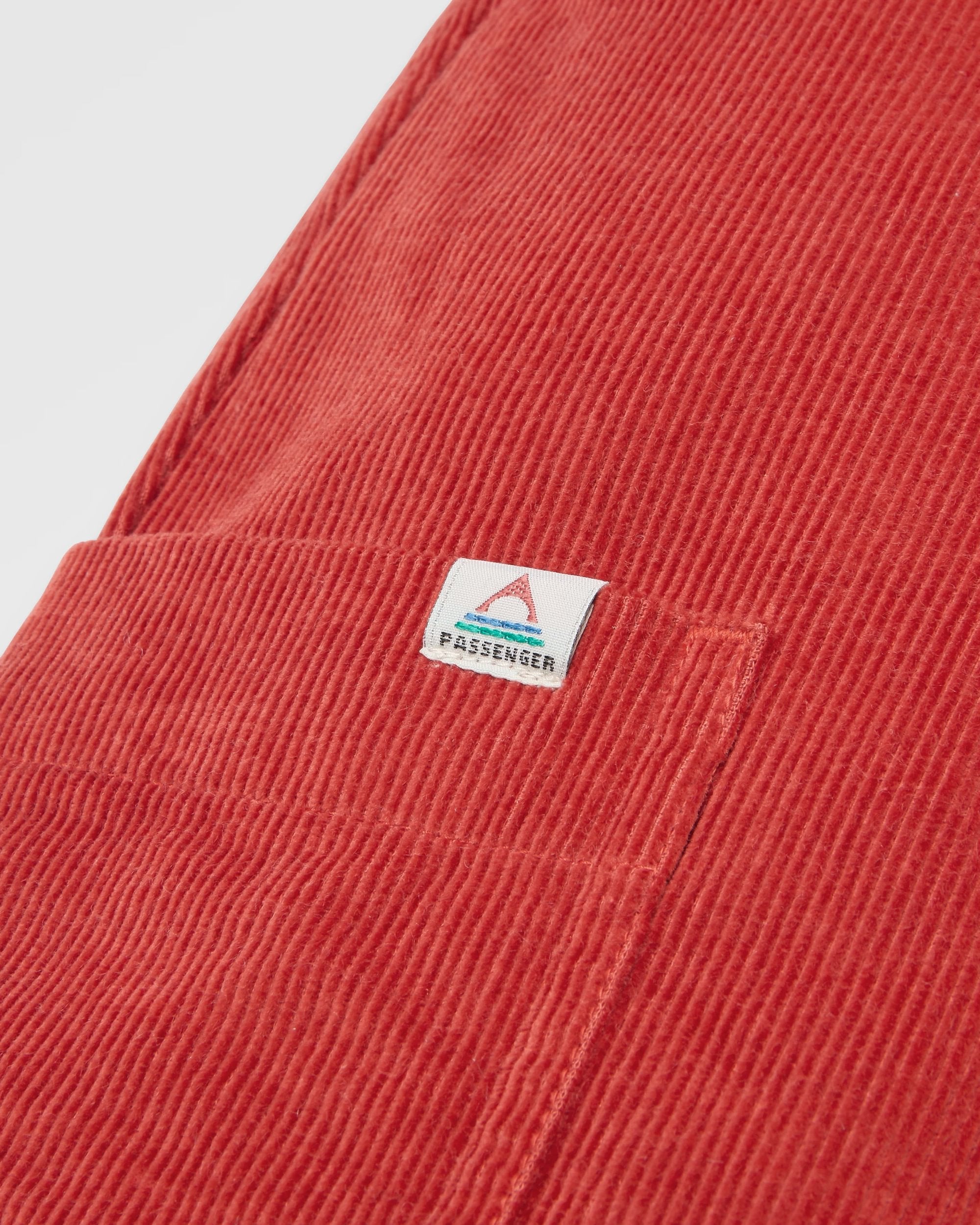 Someday Organic Cotton Corduroy Trouser - Red Ochre - Flatlay