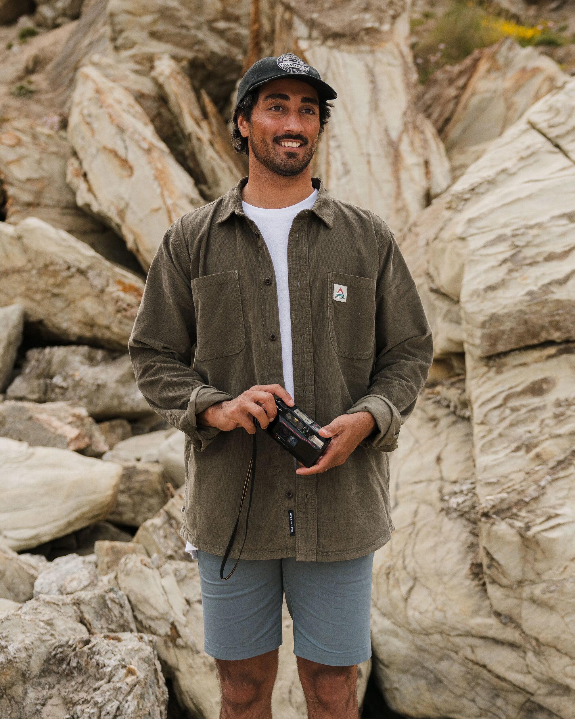 Backcountry Cord Light Shirt - Dusty Olive - Lifestyle