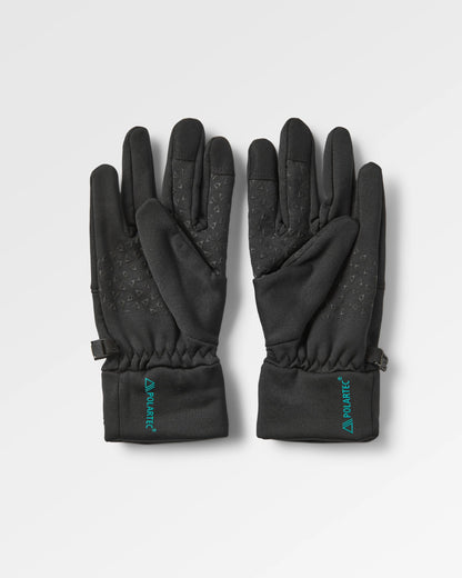 Wintergreen Recycled Polartec® Thermal Gloves - Black - Flatlay