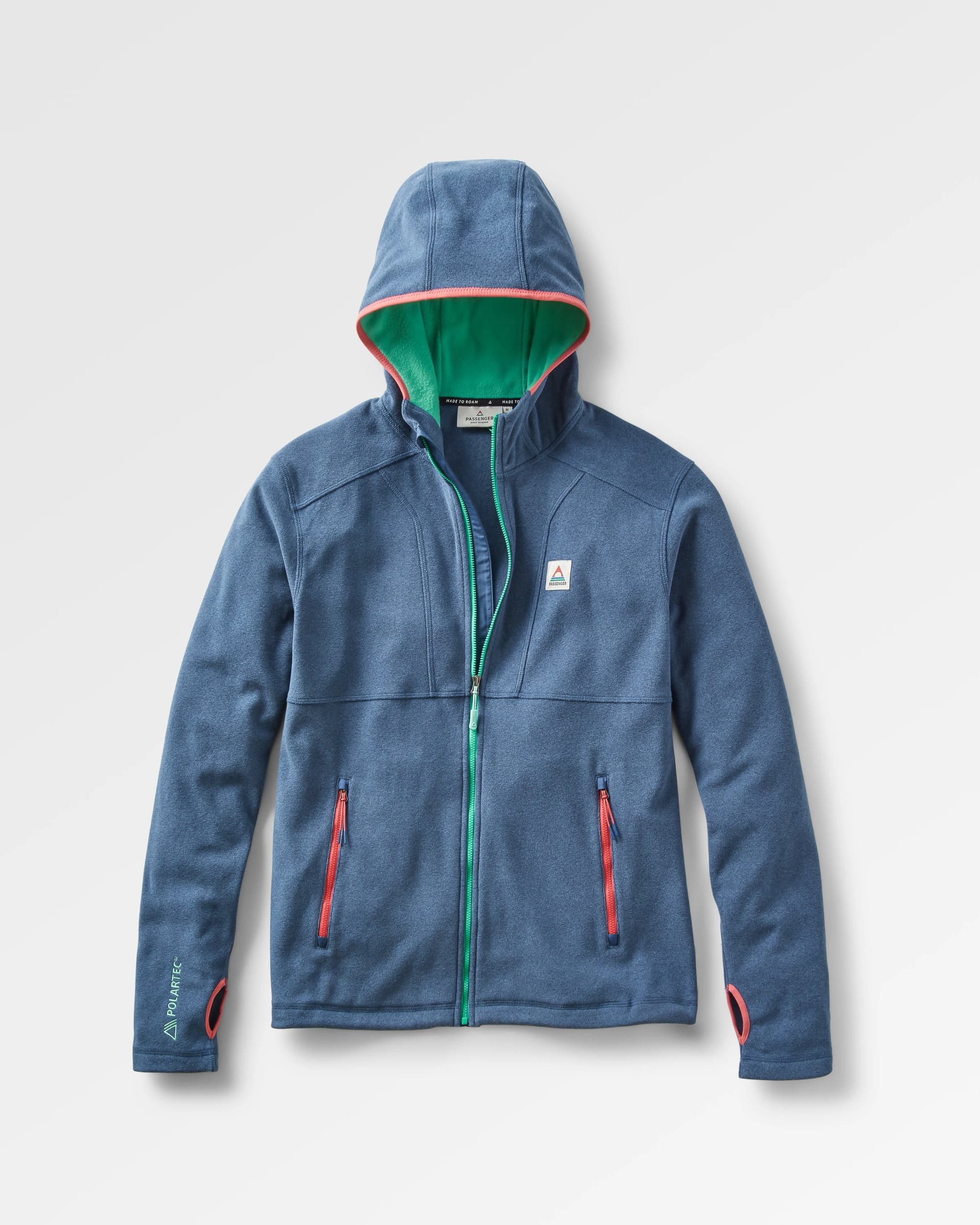 Pinegrove Recycled Polartec® Fleece Hoodie Dark Denim Marl – Passenger