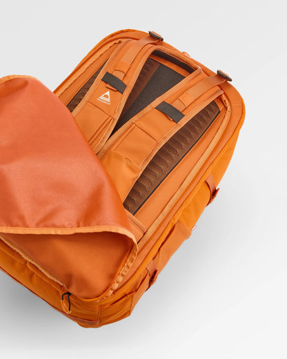 Atlas Recycled Backpack Duffel - Sunrise Orange - Flatlay