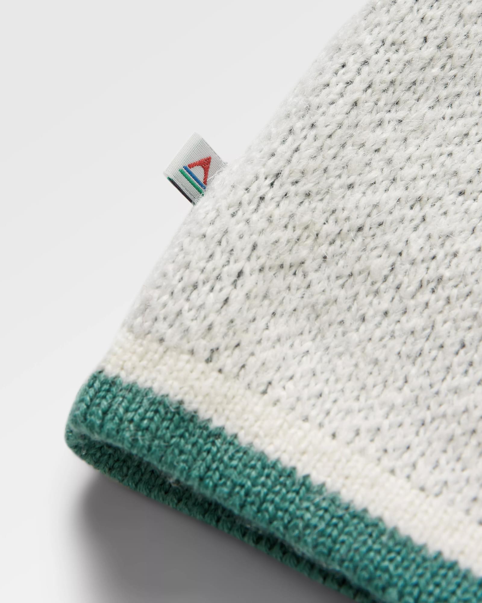 Whimsical Recycled Knit Cardigan - Homespun Stripe Off White - Flatlay