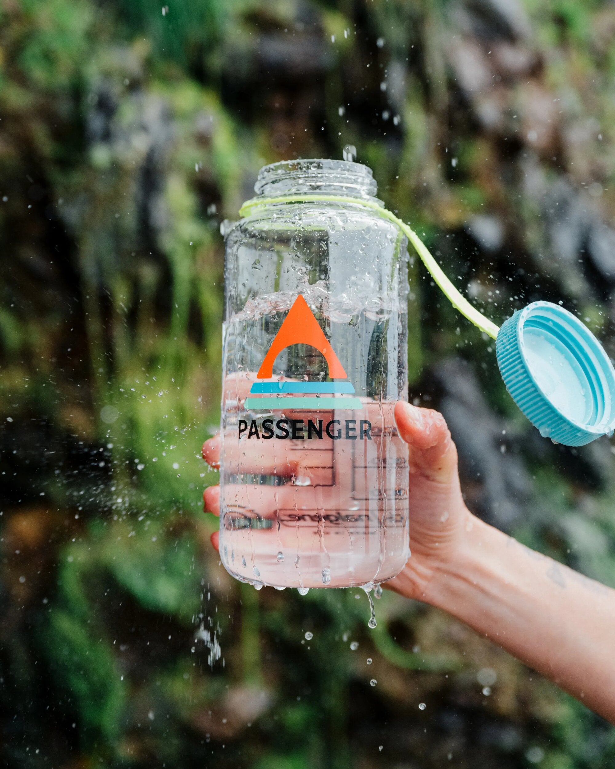 Nalgene 1L Wide Mouth Water Bottle - Clear - Clear - Lifestyle