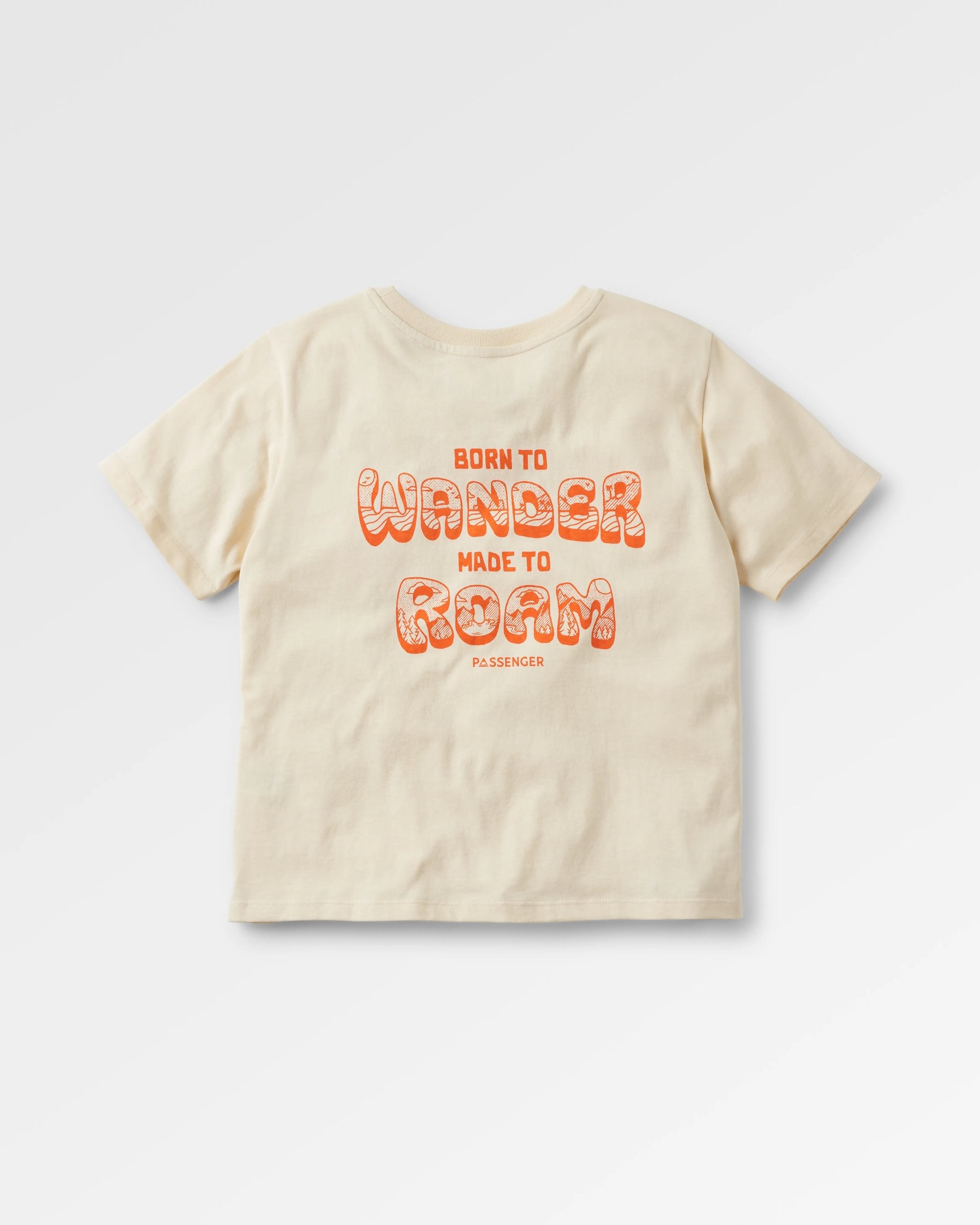 Woodcut Recycled Cotton T-Shirt - Birch - Flatlay