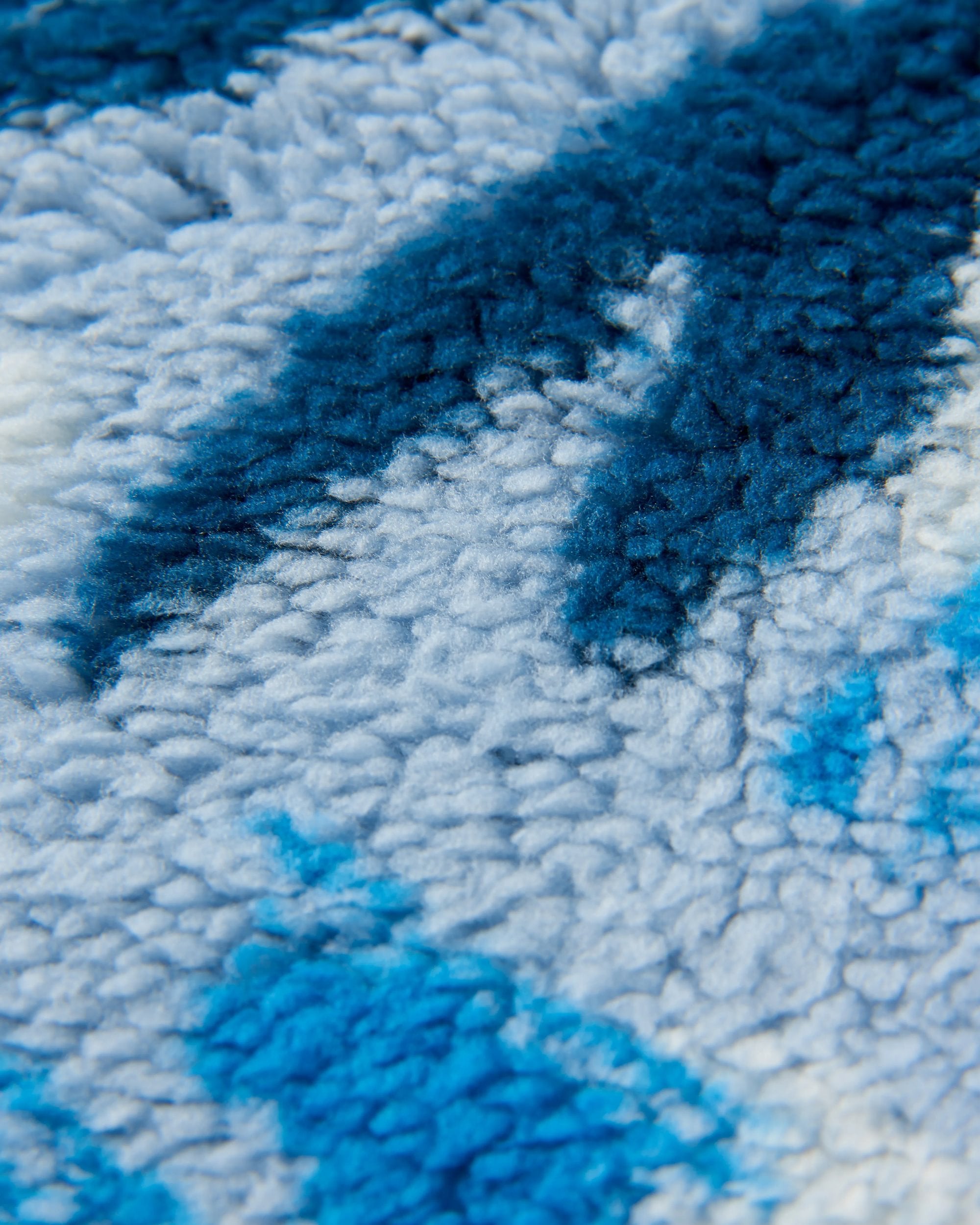 Ash Recycled Sherpa Fleece Snood - Abstract Mountain Blue Steel - Flatlay