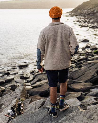 Muse Recycled Polar-Lined Sherpa Fleece - Pebble Grey - Lifestyle