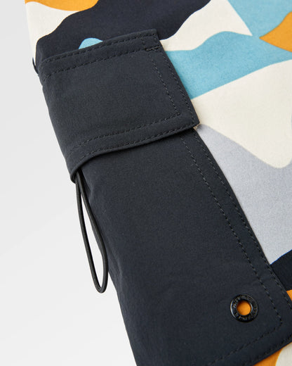 Cutback NetPlus® Recycled Boardshort - Vista Patchwork Arctic - Flatlay