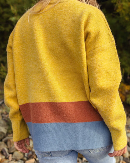 Vista Recycled Knitted Jumper - Amber Gold