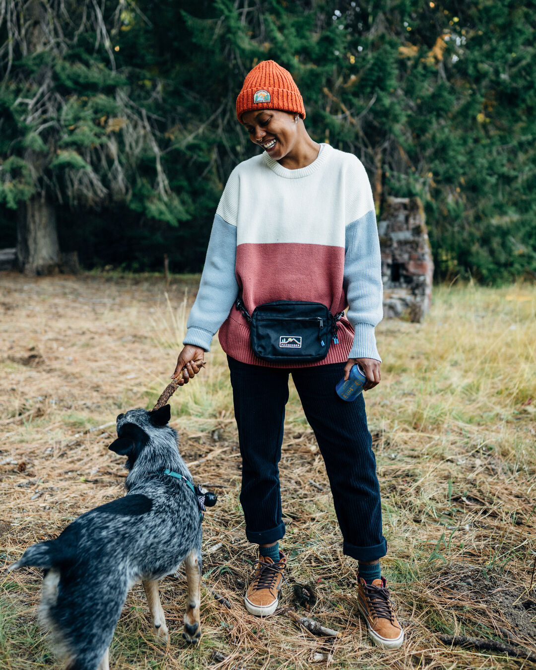 Mainland Recycled Hip Pack - Black - Lifestyle - Female