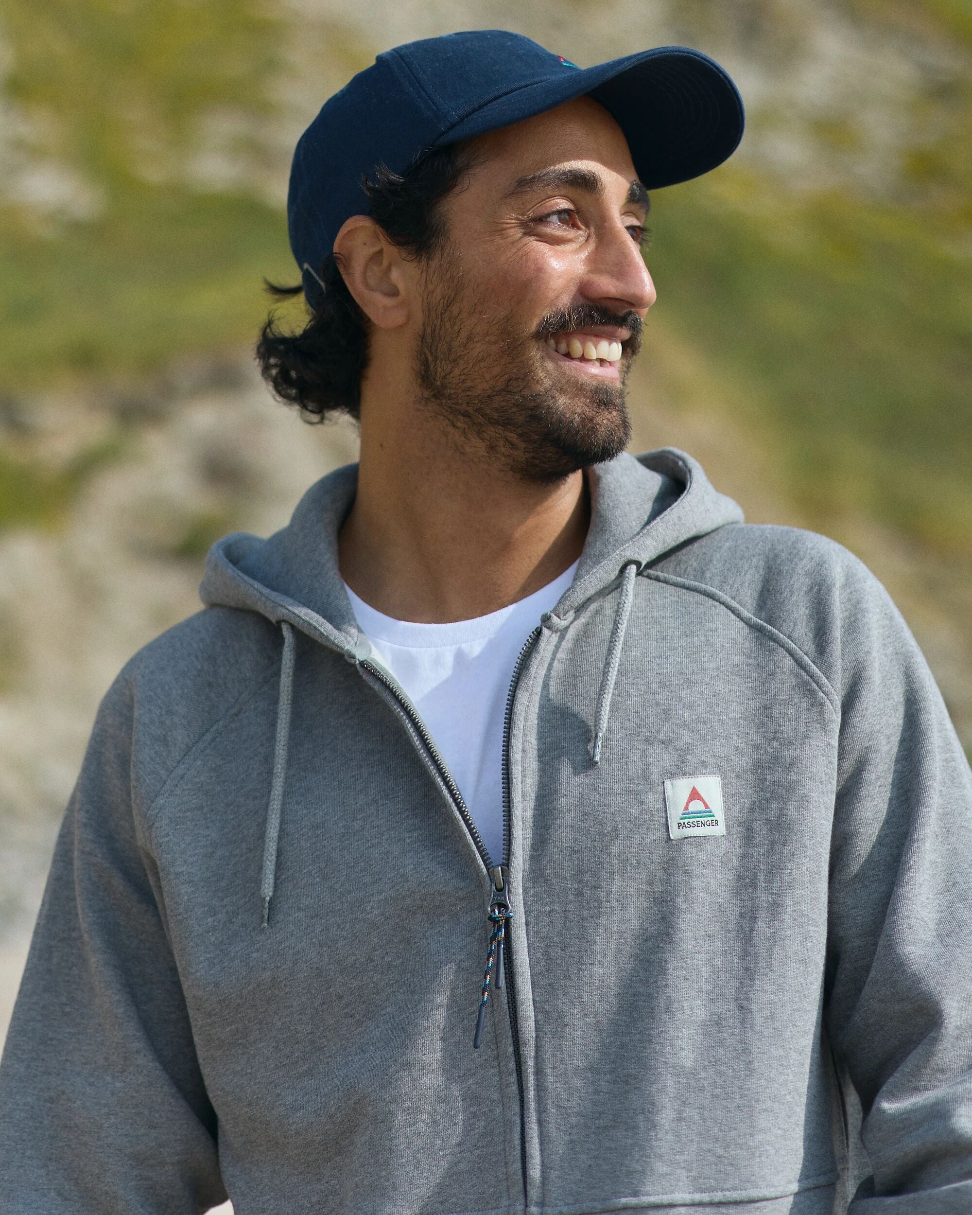 Heritage Full Zip Recycled Cotton Hoodie - Dark Grey Marl - Lifestyle