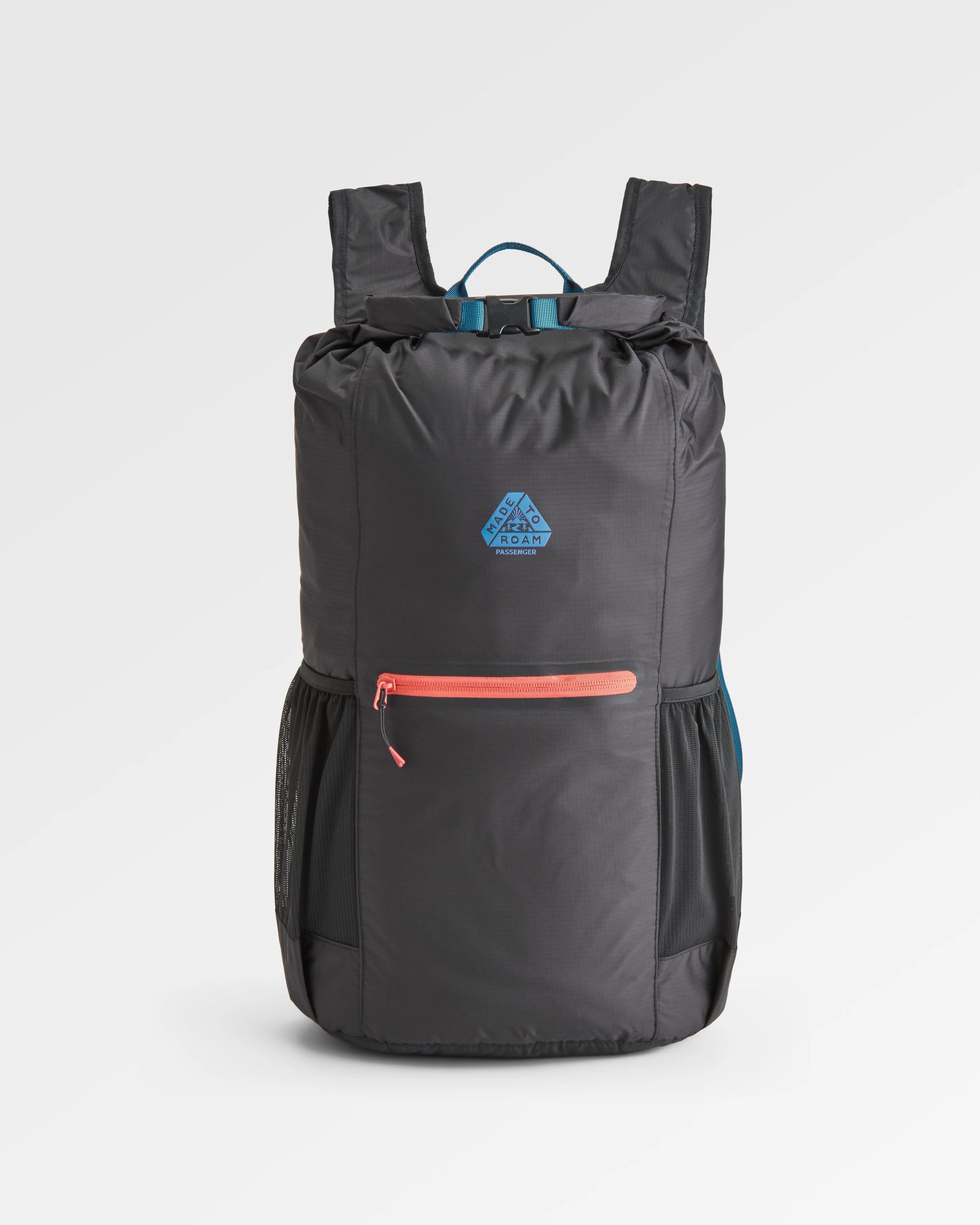 Trail Light Recycled Packable Backpack - Black - Flatlay
