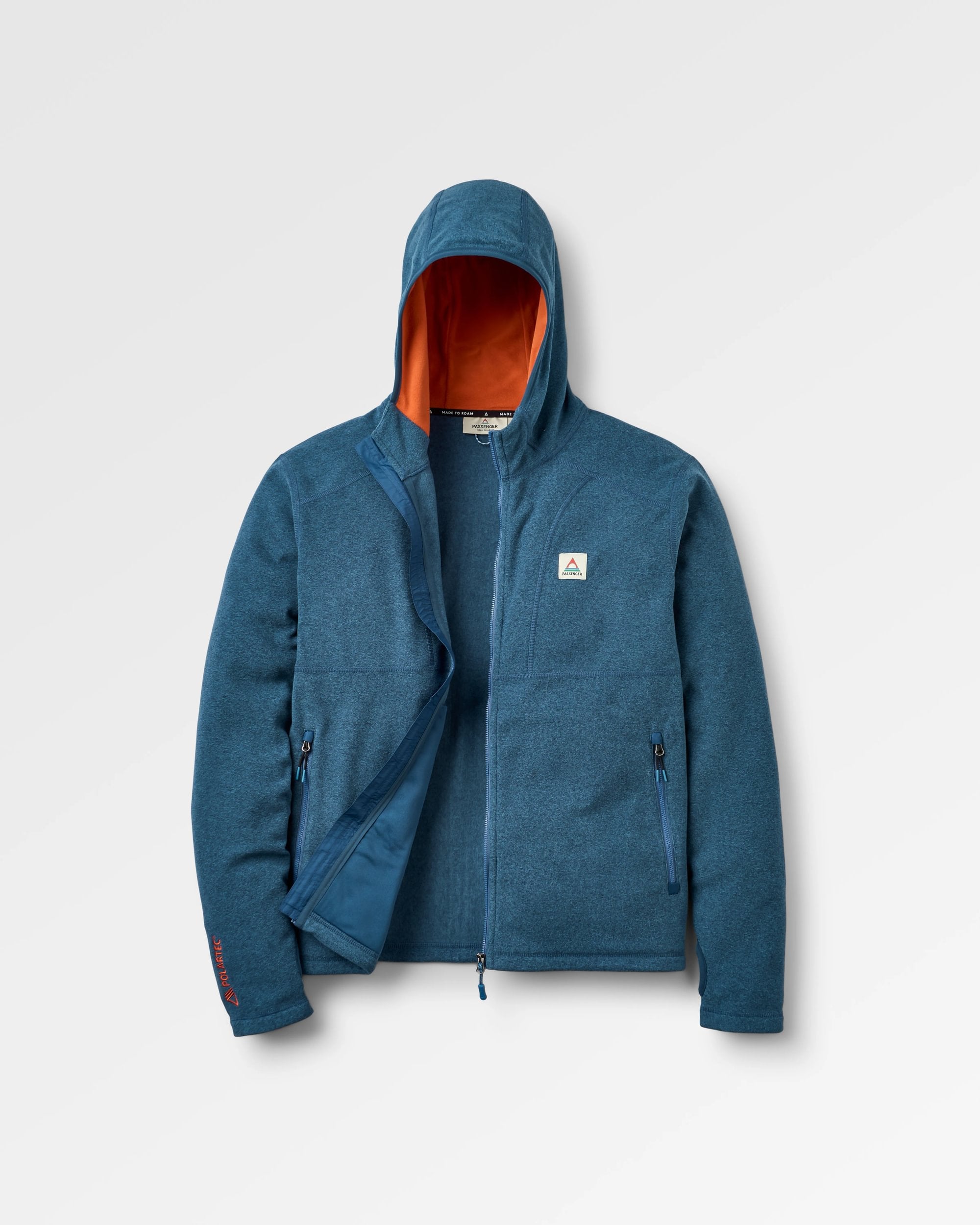 Pinegrove Polartec® Fleece Hoodie Dark Denim Marl – Passenger
