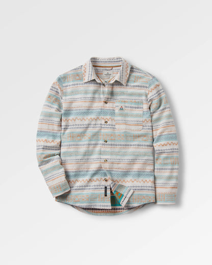 Amboro Organic Cotton Shirt - Patchwork Stripe Birch - Flatlay