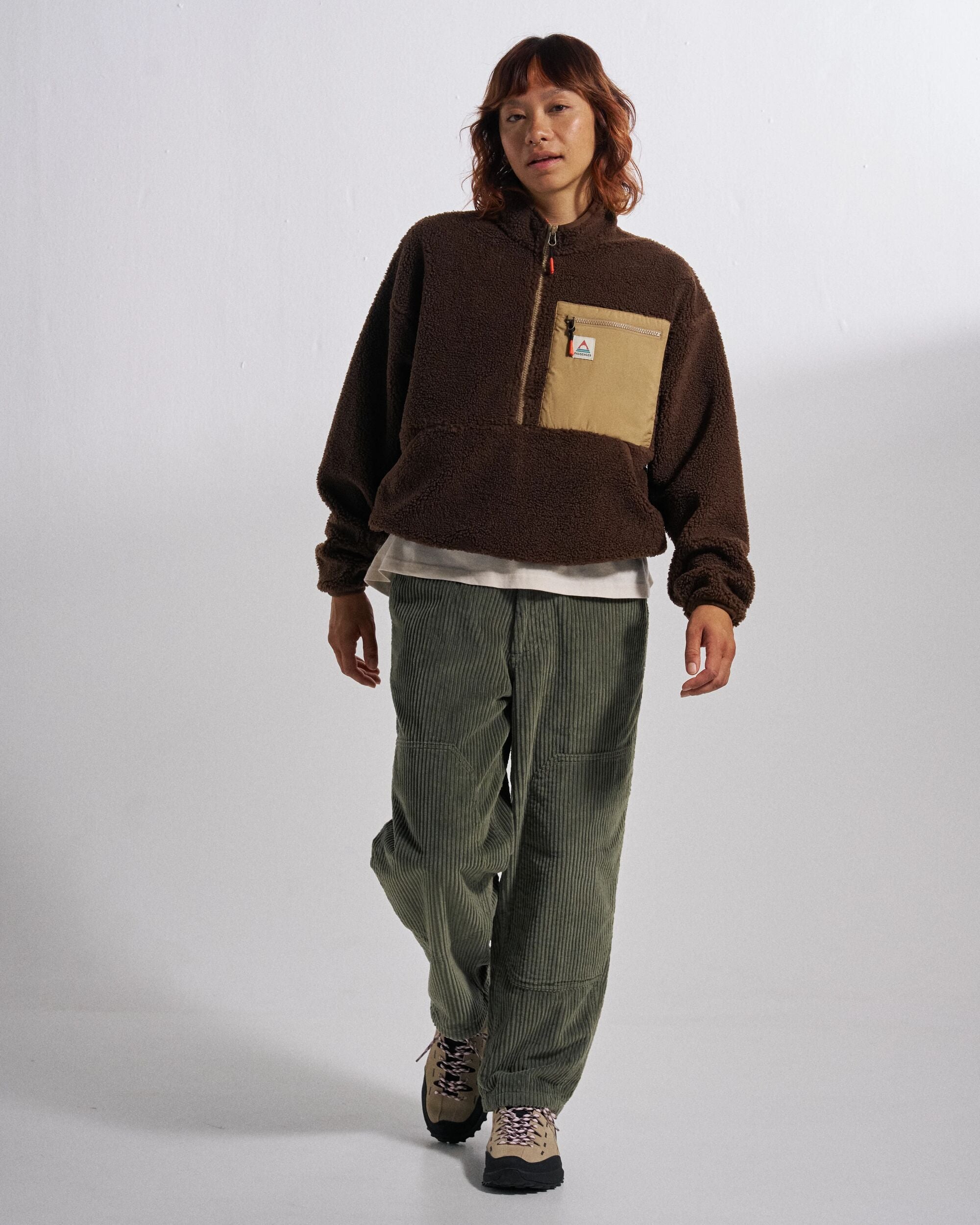 Ravi Sherpa Fleece - Chestnut - Studio Model