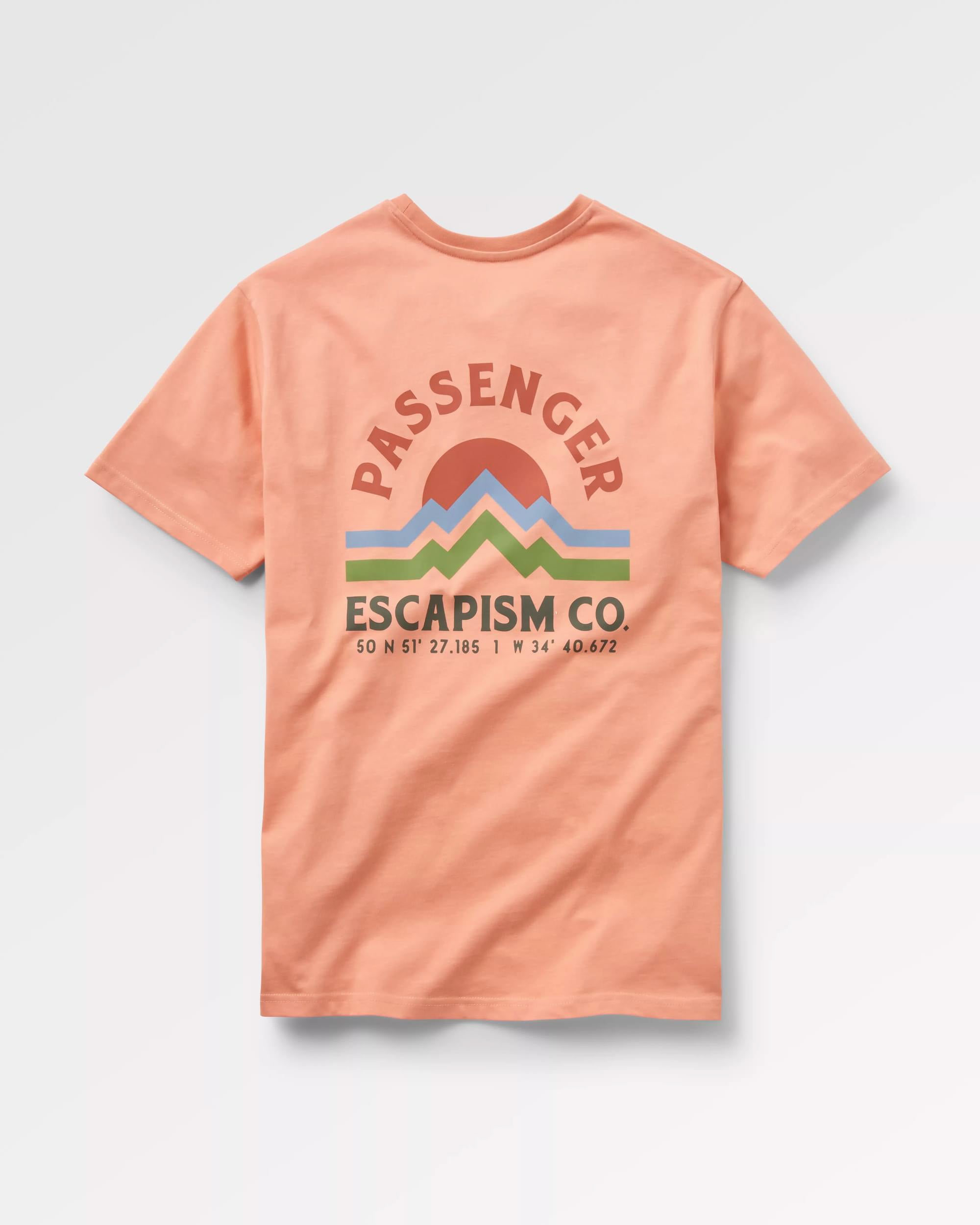 Dumont Organic Relaxed Fit T-Shirt - Tawny Peach - Flatlay