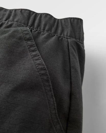 Rif-Raf Organic Cotton Ripstop Trouser - Black - Flatlay