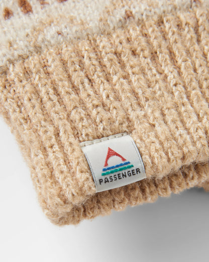 Nettle Recycled Fleece Lined Mittens - Birch - Flatlay