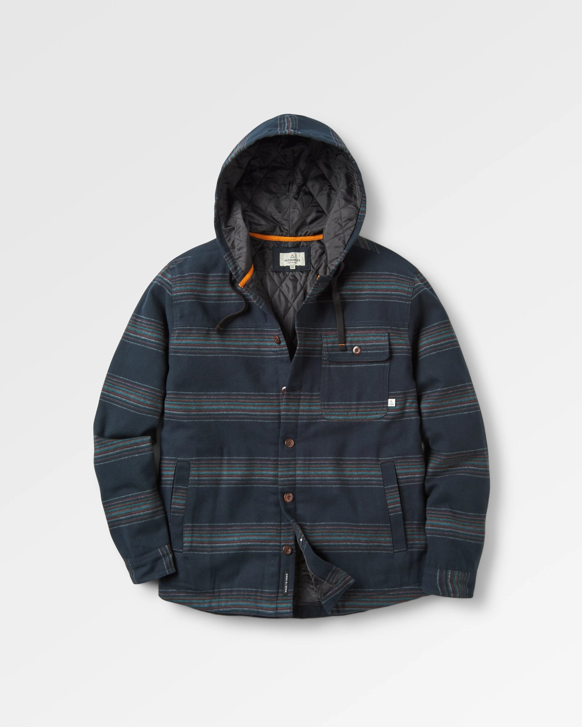 Sherwood Check Hooded Overshirt Black Stripe – Passenger