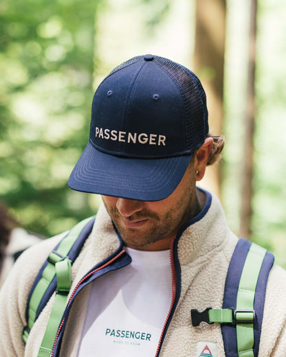 Passenger Organic Cotton Trucker Cap - Rich Navy - Lifestyle - Male