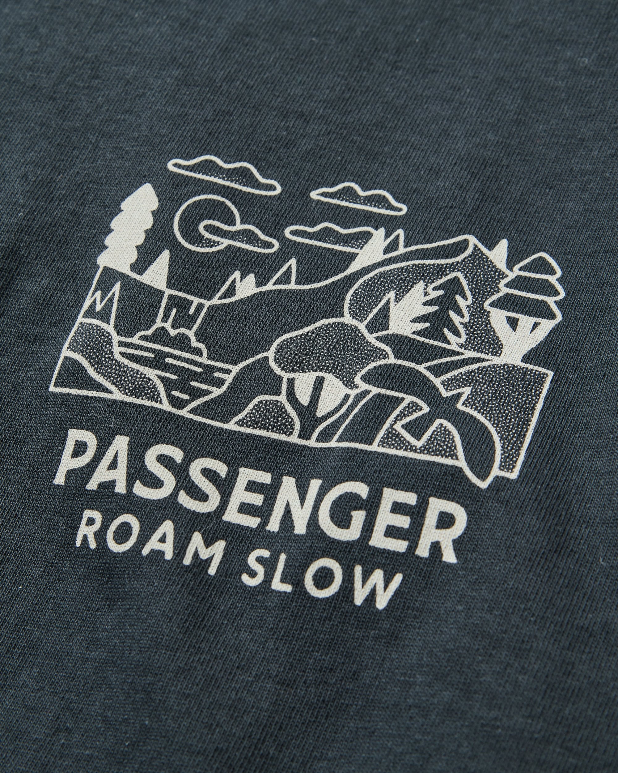 Roam Slow Women's Recycled Cotton LS T-Shirt - Black - Flatlay