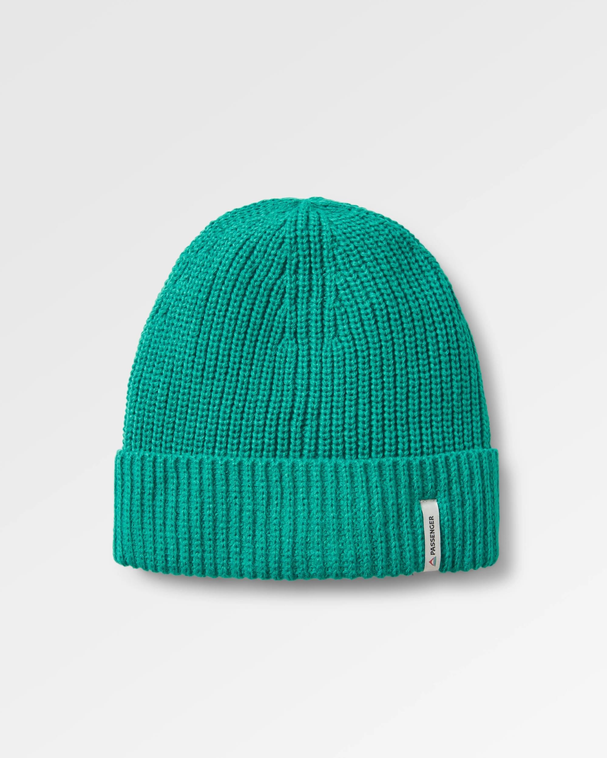 Compass Recycled Beanie - Greenlake - Flatlay