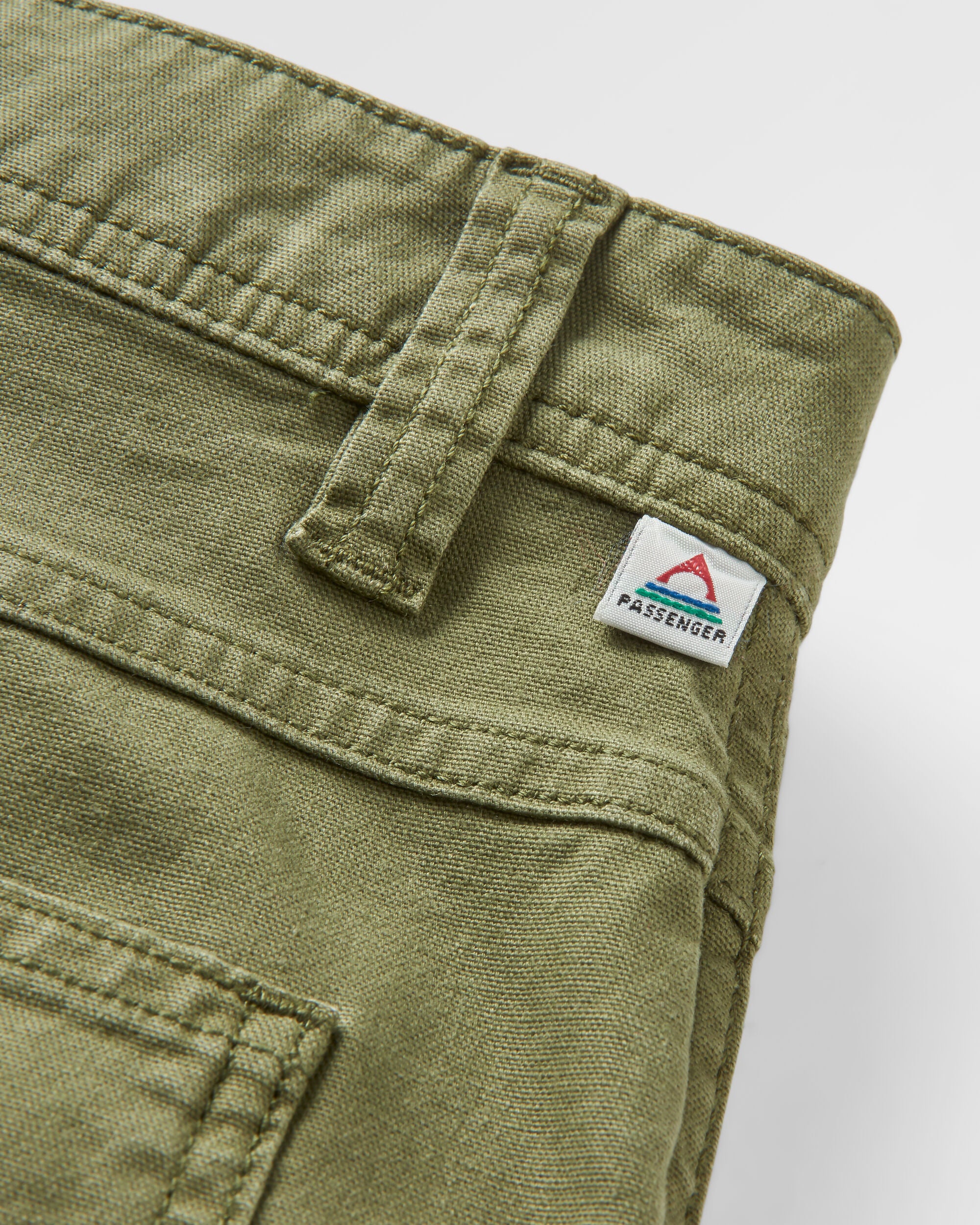 Vantage Organic Cotton Canvas Trouser - Khaki - Flatlay