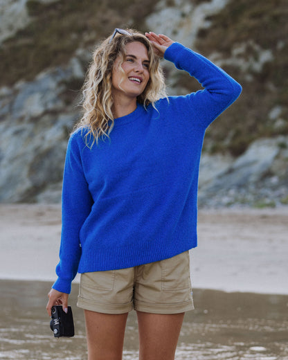 Cove Knitted Jumper - Azure Blue - Lifestyle
