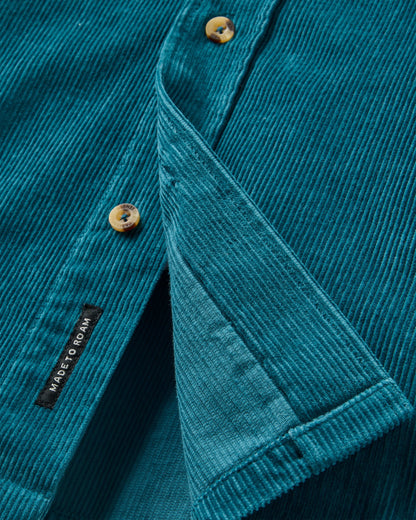 Backcountry Cord Shirt - Tidal Blue - Flatlay