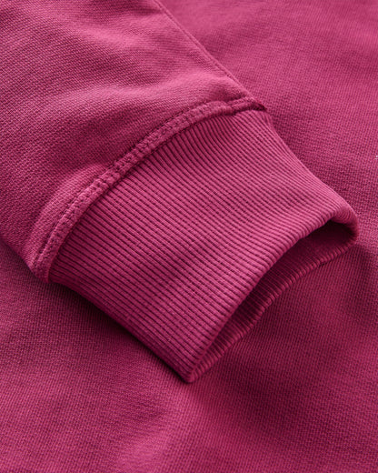 Heritage Recycled Cotton Sweatshirt - Warm Berry - Flatlay