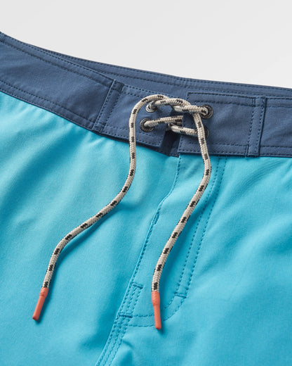 Hollow Recycled Boardshort - Blue Pool - Flatlay