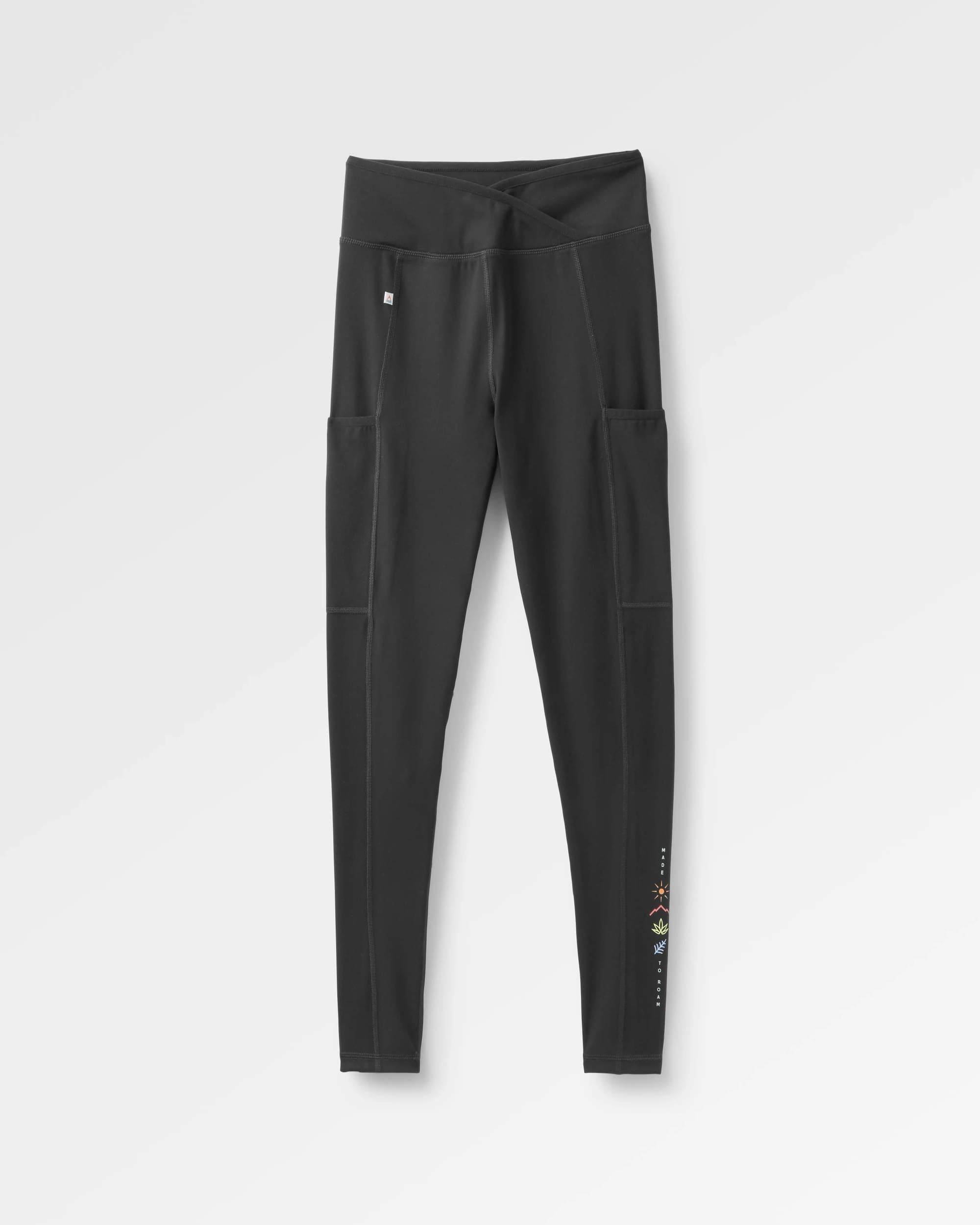 Mantra Recycled Active Legging - Black - Flatlay