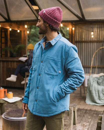 Kodiak Sherpa Lined Cord Overshirt - Blue Steel - Lifestyle
